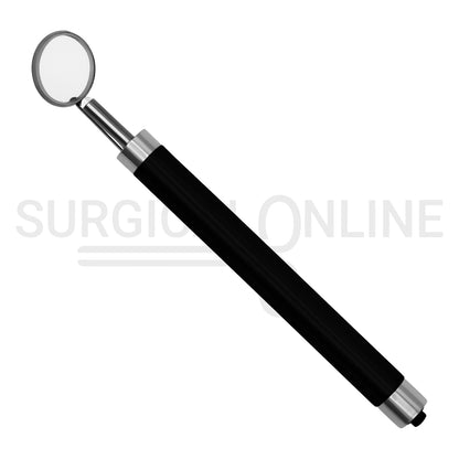 Dental Mouth Mirror with LED Light Black Handle