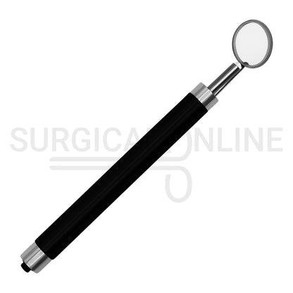 Dental Mouth Mirror with LED Light Black Handle