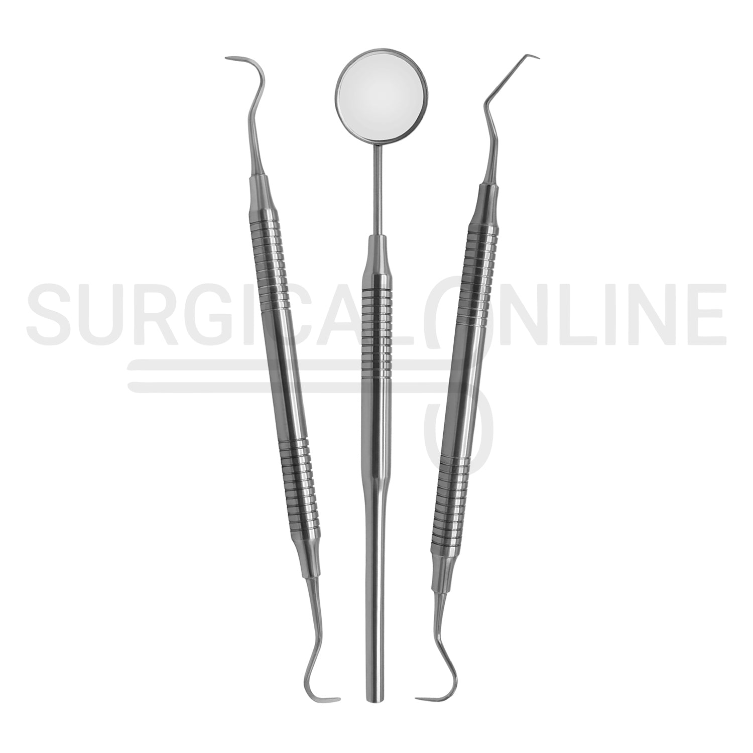 3 Pcs Hollow Handle Dental Tartar Scraper and Remover Set