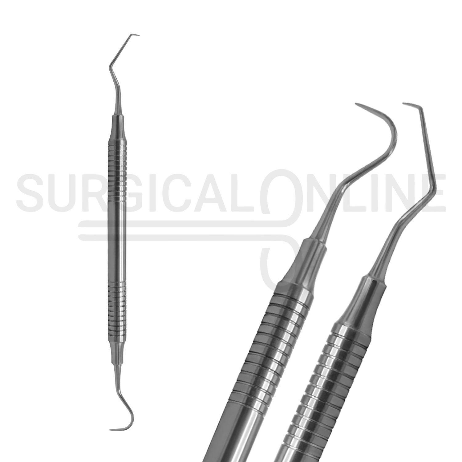 3 Pcs Hollow Handle Dental Tartar Scraper and Remover Set