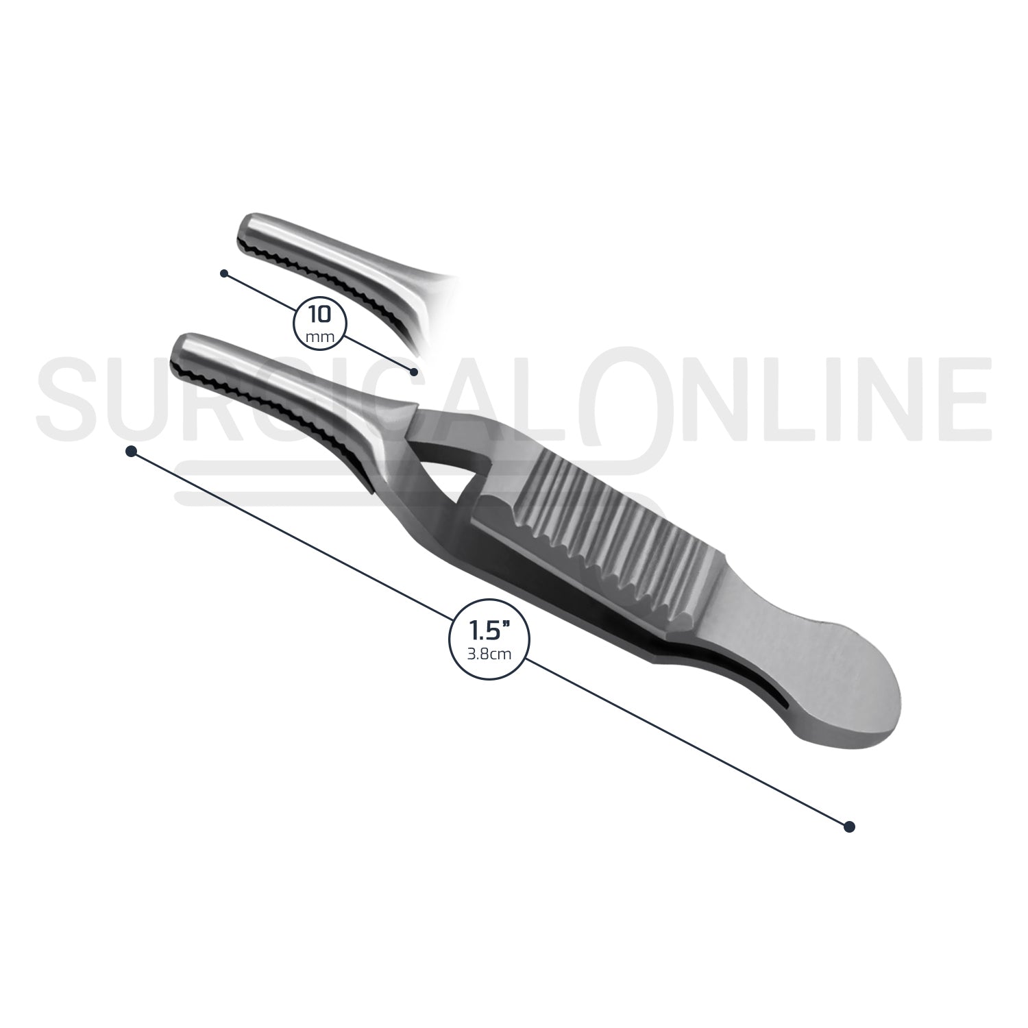Dieffenbach Serrefine Clamp 1.50" (3.8 cm) Curved