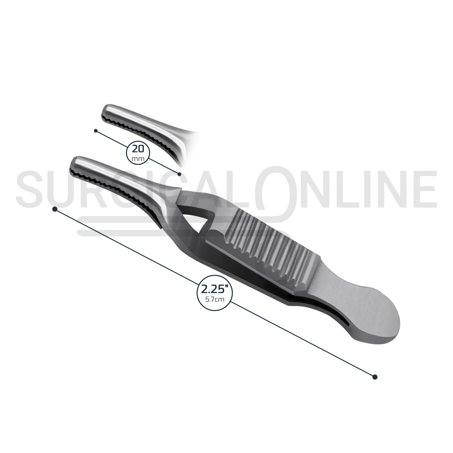 Dieffenbach Serrefine Clamp 2.25" (5.7cm) Curved