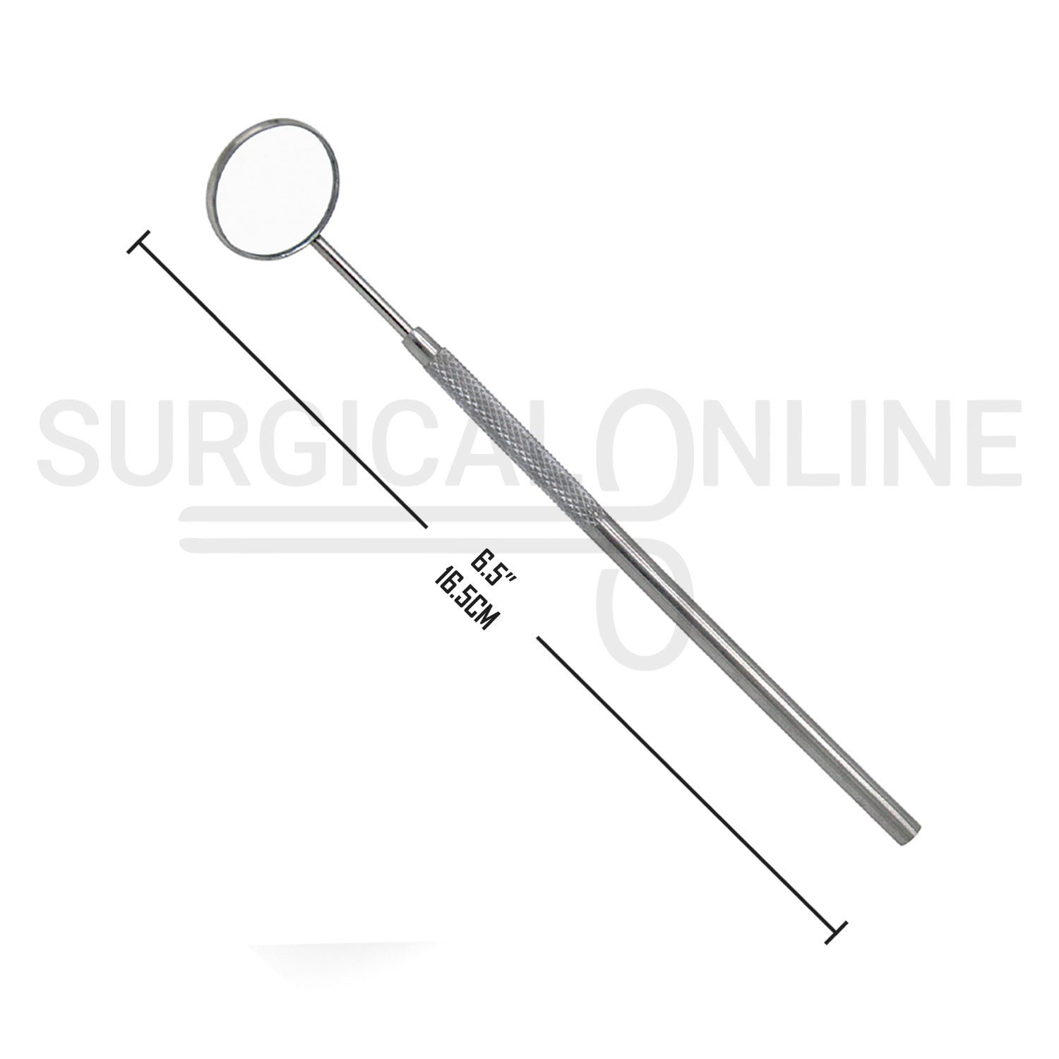 Front Surface Dental Mouth Mirror #5 with Handle