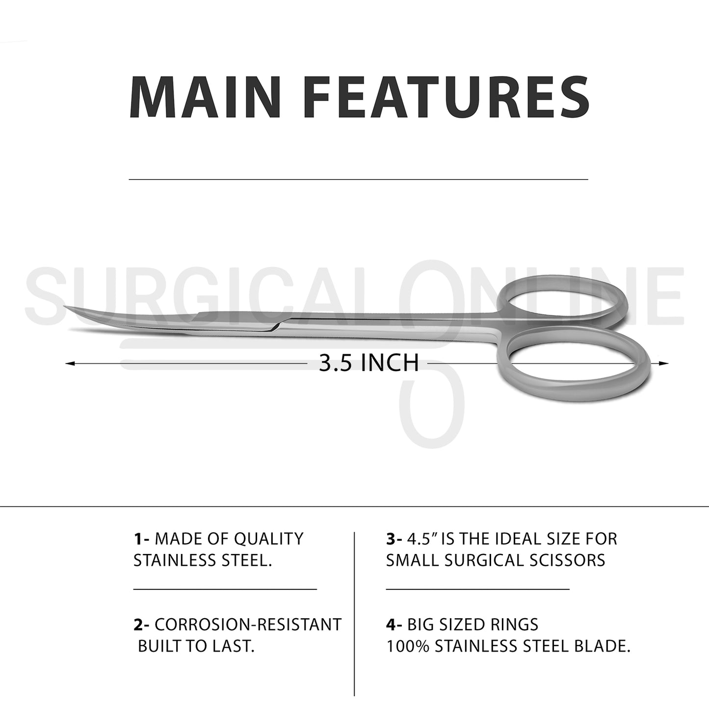 Iris Gum Scissors Curved 3.50"
