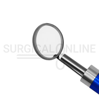 Dental Mirror with LED Light Blue Color Handle
