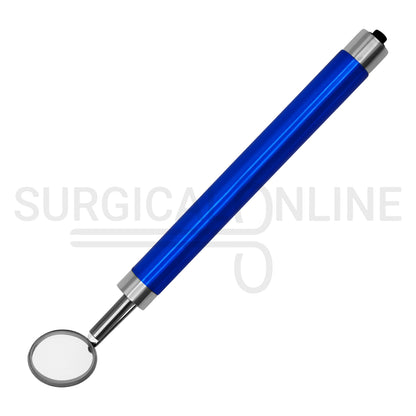 Dental Mirror with LED Light Blue Color Handle