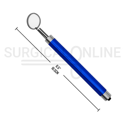 Dental Mirror with LED Light Blue Color Handle