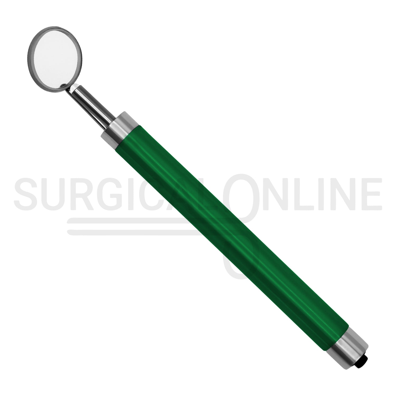 Dental Mirror with LED Light Green Color Handle