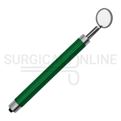Dental Mirror with LED Light Green Color Handle
