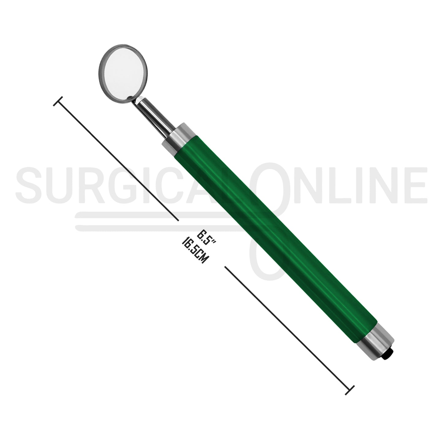Dental Mirror with LED Light Green Color Handle