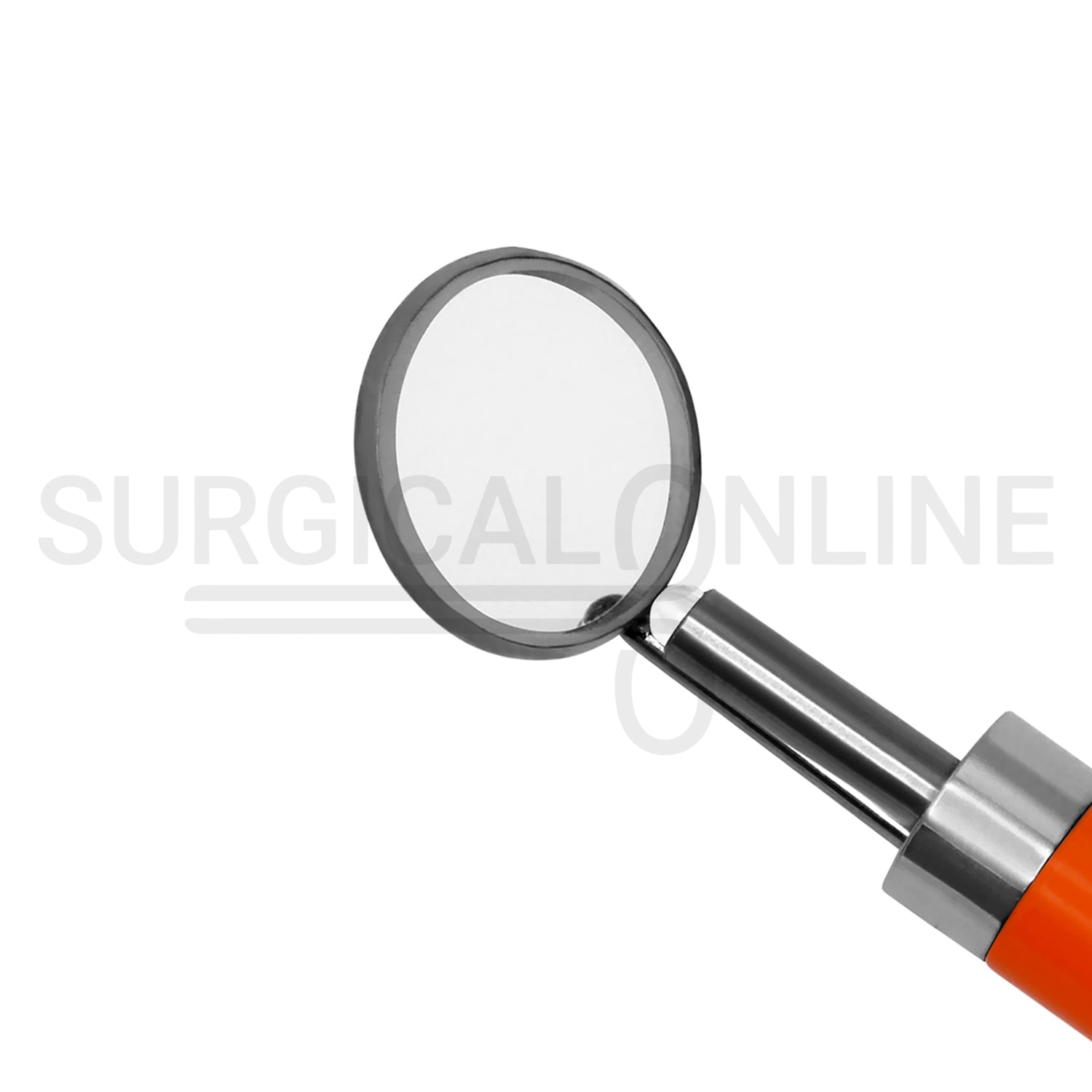 Dental Mirror with LED Light Orange Color Handle