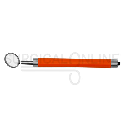 Dental Mirror with LED Light Orange Color Handle