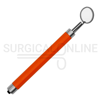 Dental Mirror with LED Light Orange Color Handle