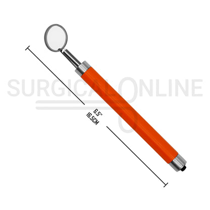 Dental Mirror with LED Light Orange Color Handle