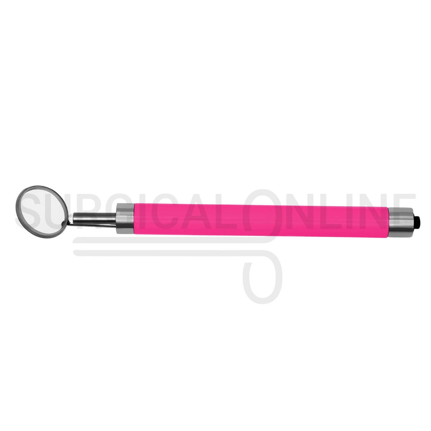 Dental Mirror with LED Light Pink Color Handle