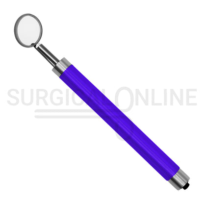 Dental Mirror with LED Light Purple Color Handle