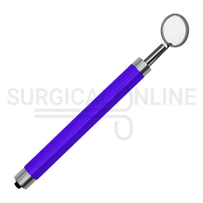 Dental Mirror with LED Light Purple Color Handle