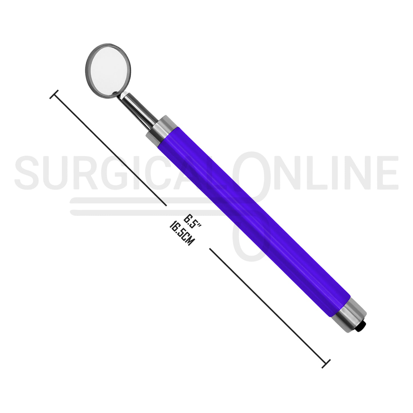 Dental Mirror with LED Light Purple Color Handle