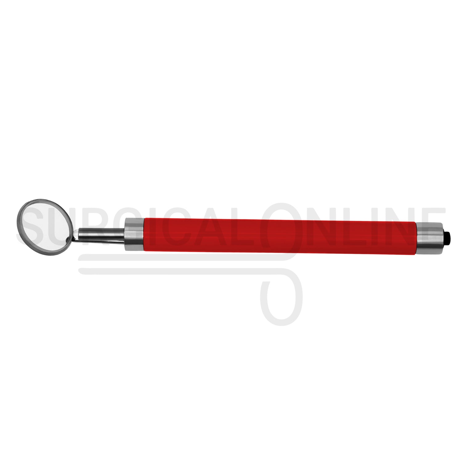 Dental Mirror with LED Light Red Color Handle