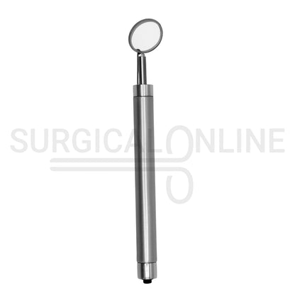 Dental Mirror with LED Light Silver Handle