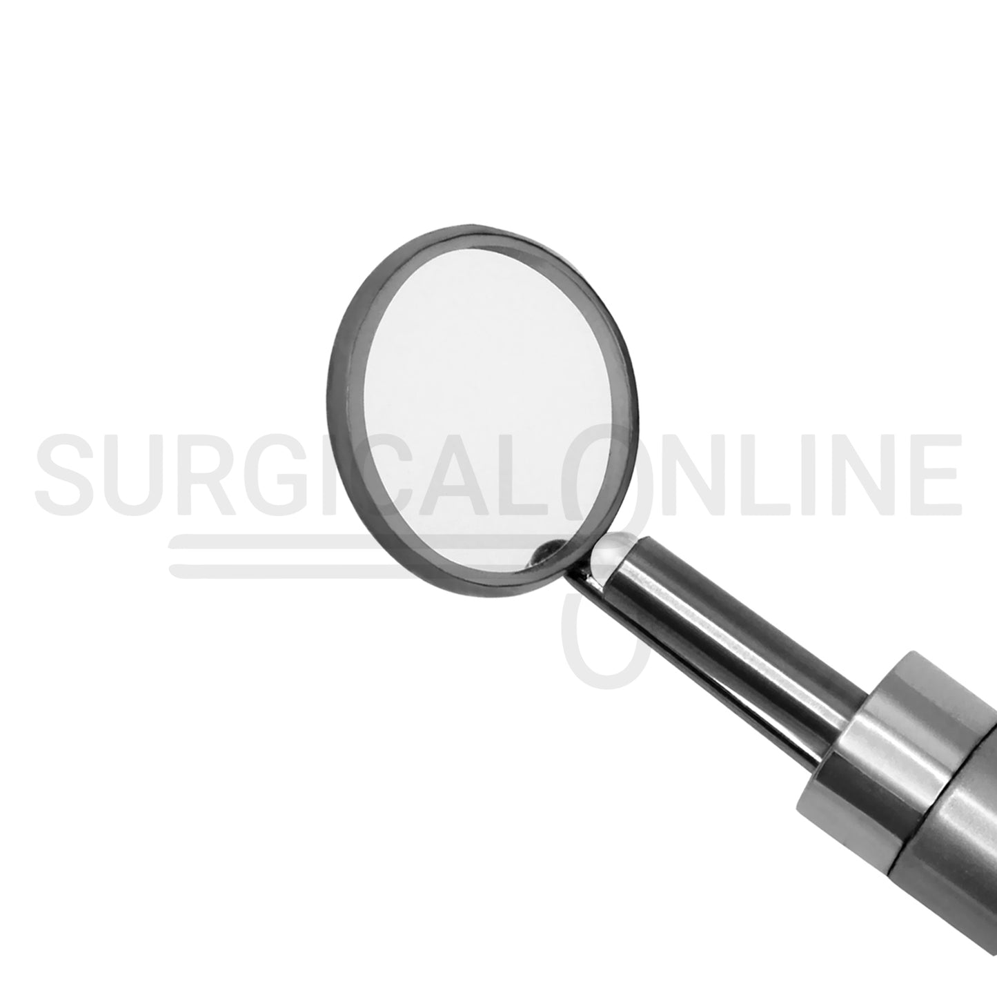 Dental Mirror with LED Light Silver Handle