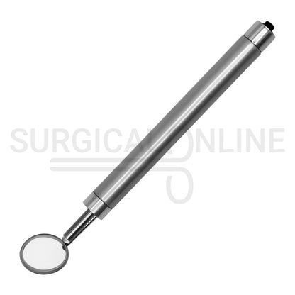 Dental Mirror with LED Light Silver Handle