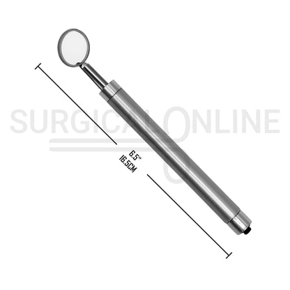 Dental Mirror with LED Light Silver Handle