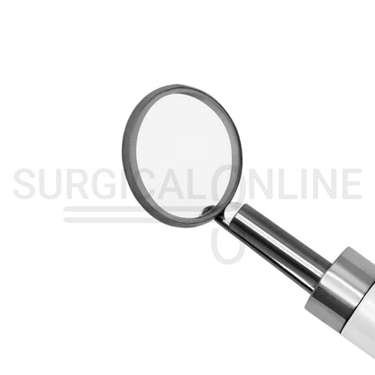 Dental Mirror with LED Light White Color Handle