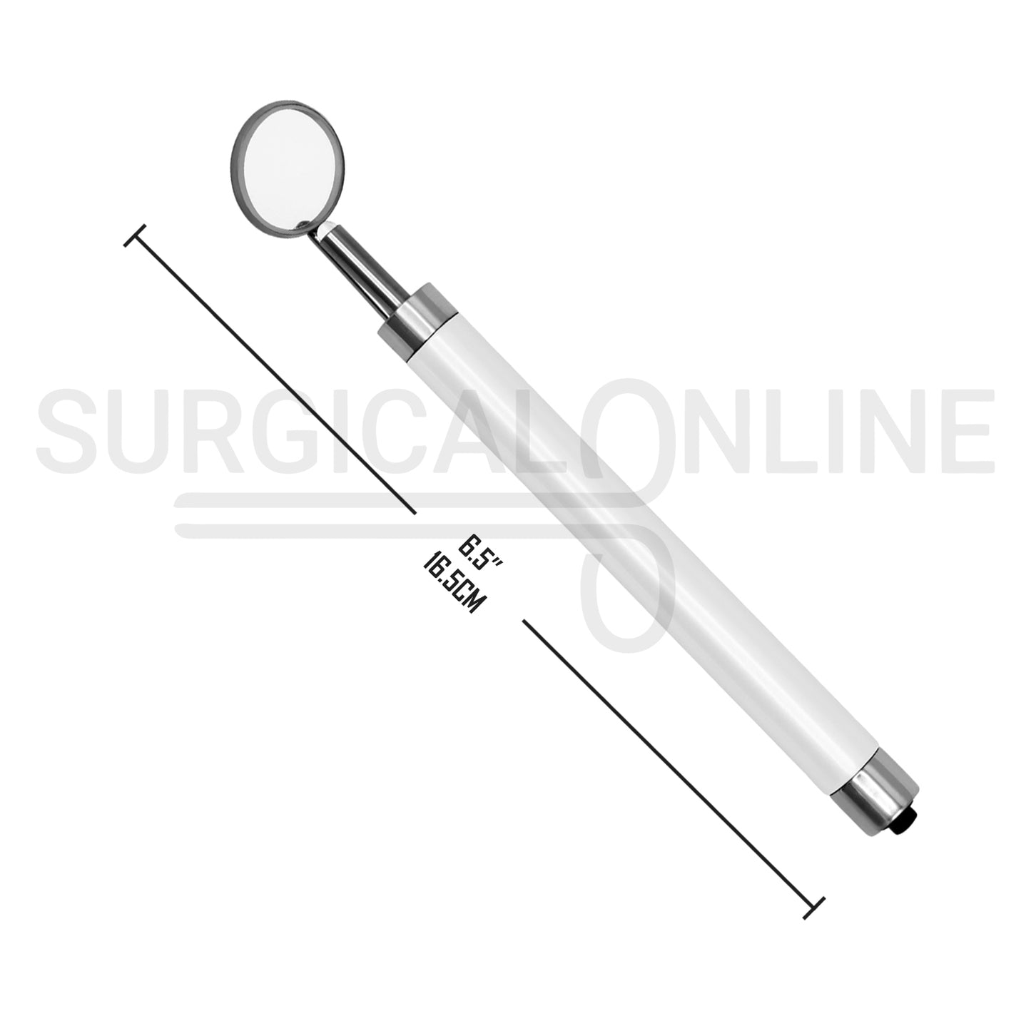Dental Mirror with LED Light White Color Handle
