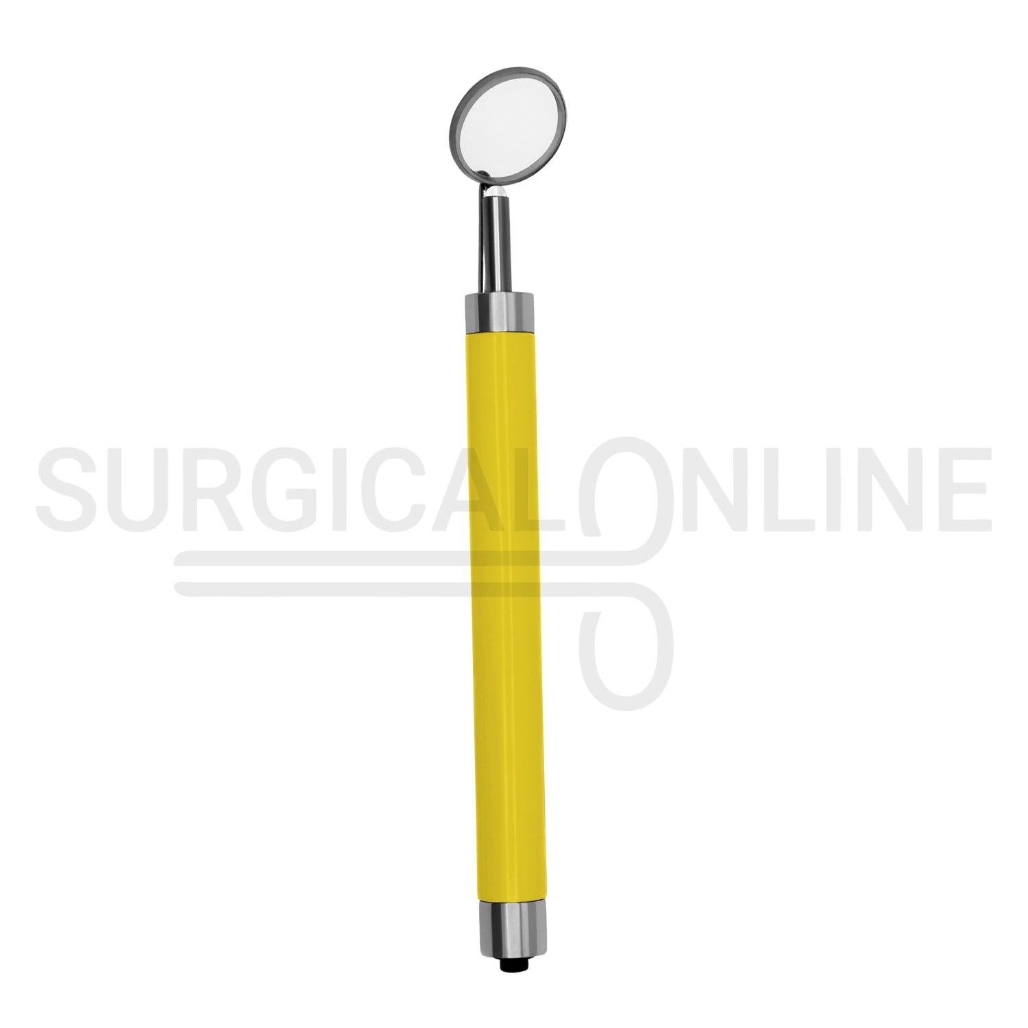 Dental Mirror with LED Light Yellow Handle