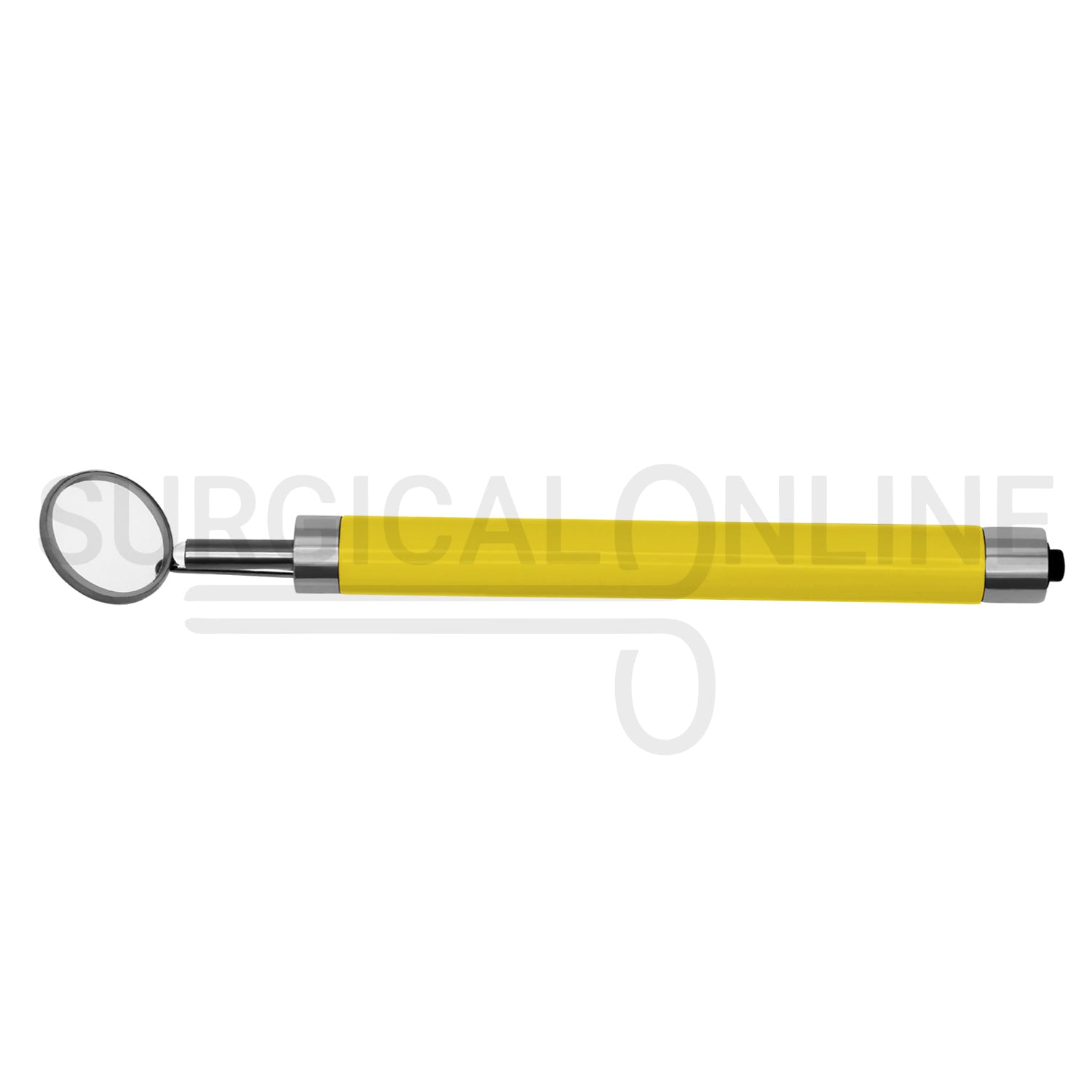 Dental Mirror with LED Light Yellow Handle