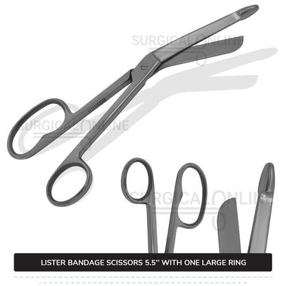 Lister Bandage Scissor 5.5" with One Large Ring