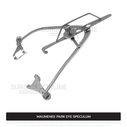 Maumenee-Park Eye Speculum 3 1/4″ (8.3 cm), Fenestrated Blades 14 mm wide, with Screw Lock Ophthalmic Instruments