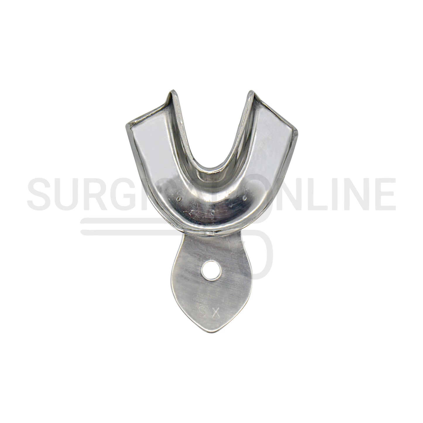 Pack of 2 Dental Metal Impression Trays XS Upper Lower - Solid
