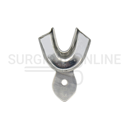 Pack of 2 Dental Metal Impression Trays XS Upper Lower - Solid