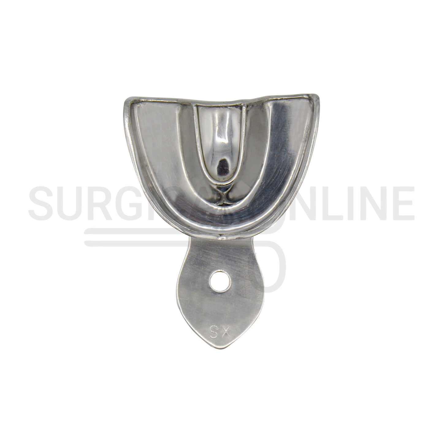 Pack of 2 Dental Metal Impression Trays XS Upper Lower - Solid