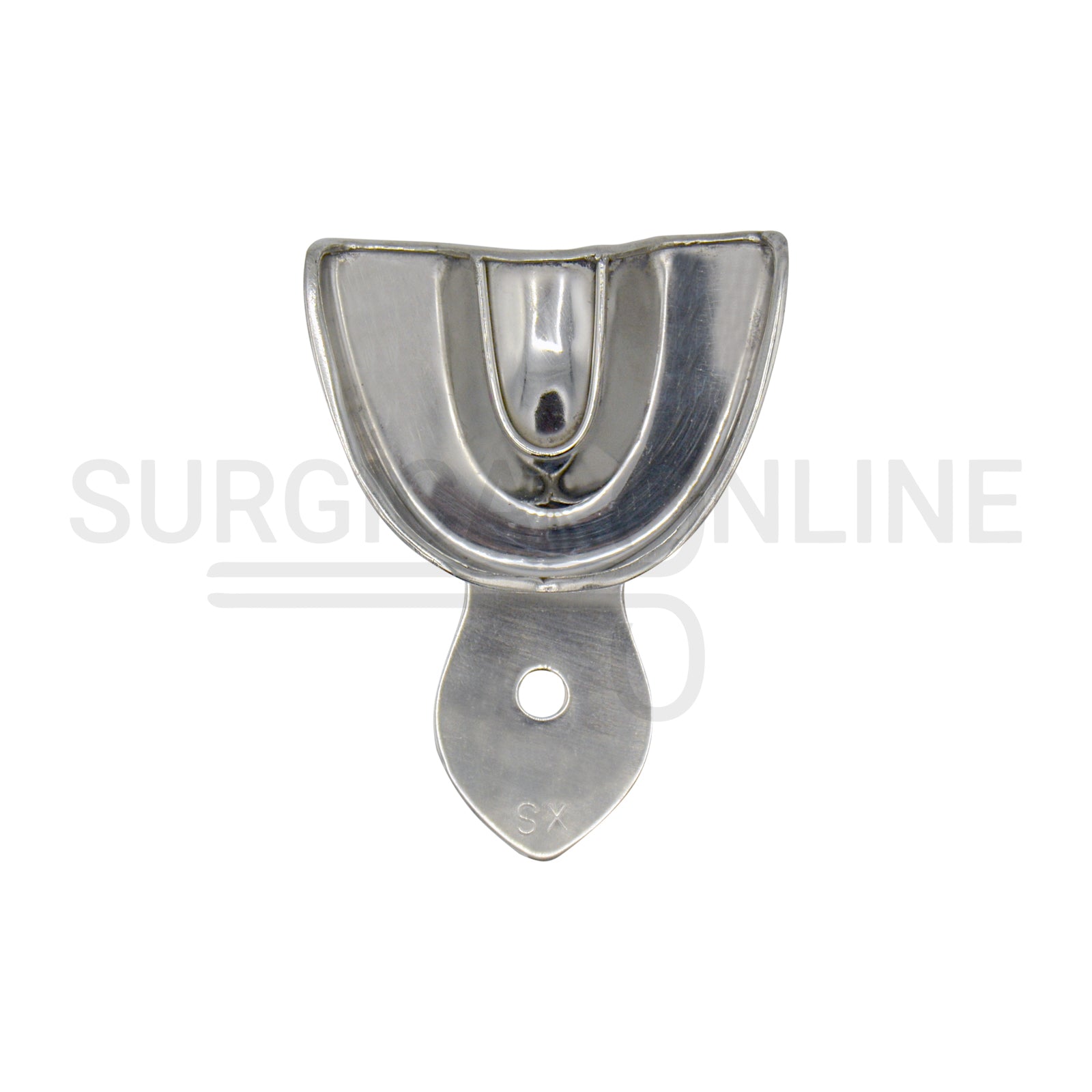 Pack of 2 Dental Metal Impression Trays XS Upper Lower - Solid
