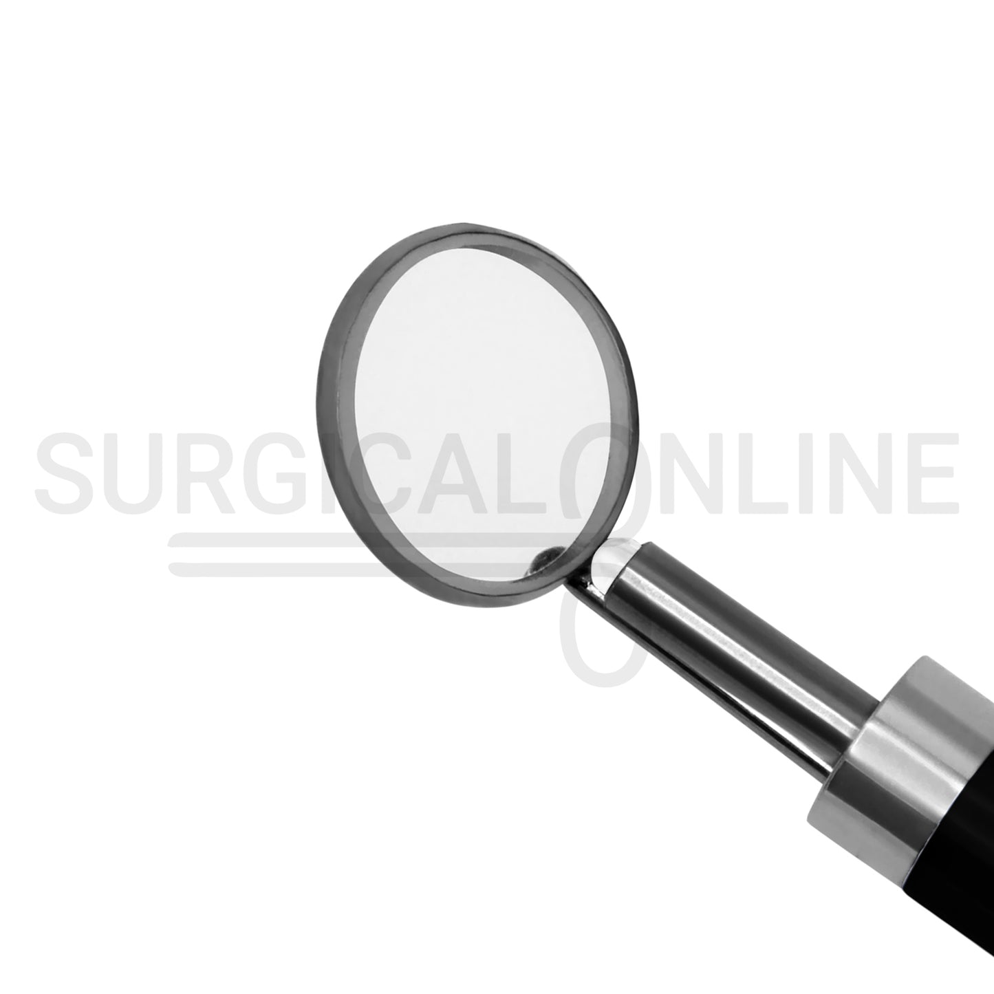 Dental Mouth Mirror with LED Light Black Handle