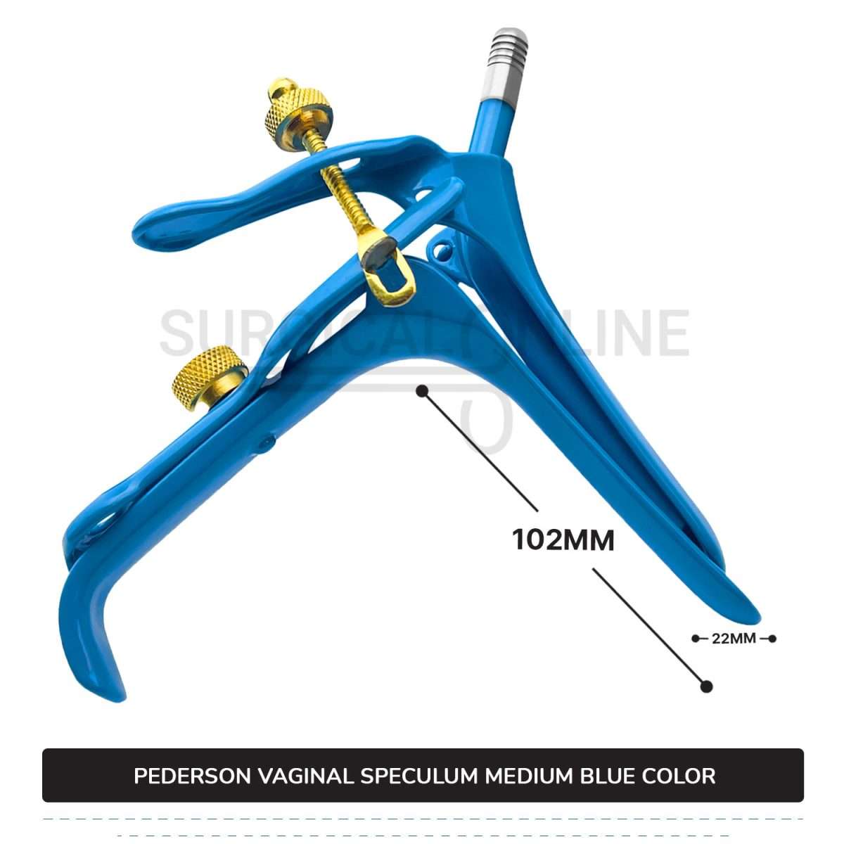 Lletz Coated Pederson Vaginal Speculum Medium, 7/8" (2.2 cm) X 4" (10.2 cm)