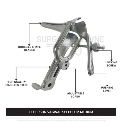Pederson Vaginal Speculum Medium, 7/8" (2.2 cm) X 4" (10.2 cm)