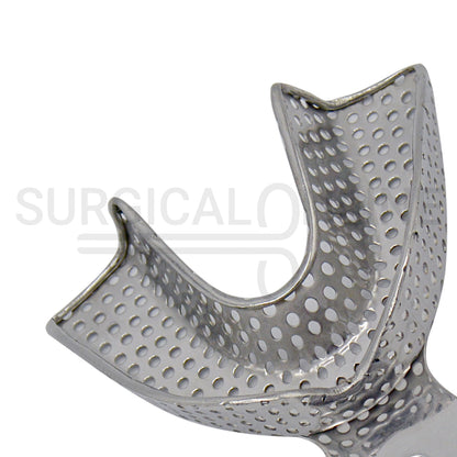6 Pcs Pedo Metal Impression Trays Perforated Set S, M & L
