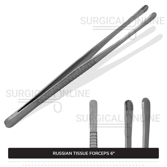Russian Tissue Forceps 6"