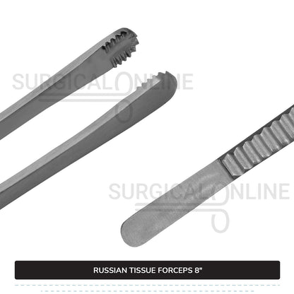 Russian Tissue Forceps 8"