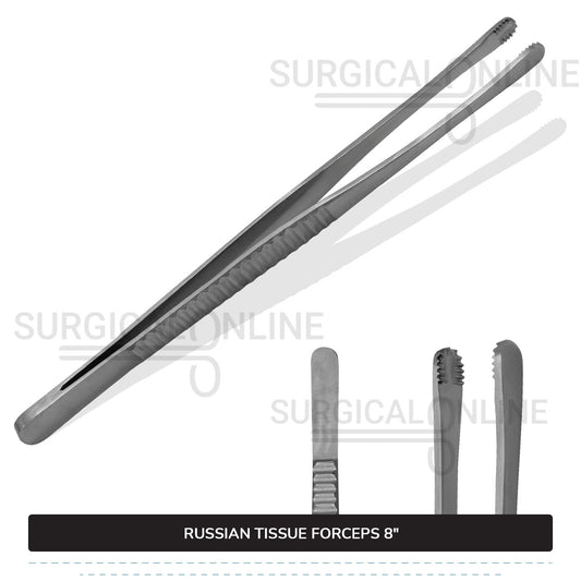 Russian Tissue Forceps 8"
