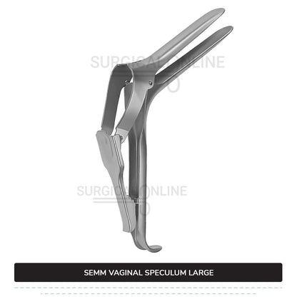 Semm Vaginal Speculum Large, 4" (10 cm) X 1" (2.5 cm) Blades with Self-Retaining 4-Step Locking Handle