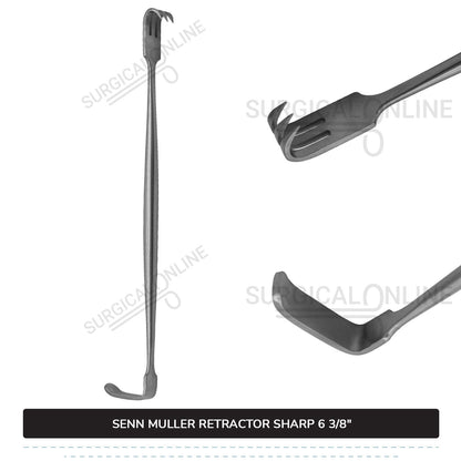 SENN Muller Retractor Sharp 6 3/8"