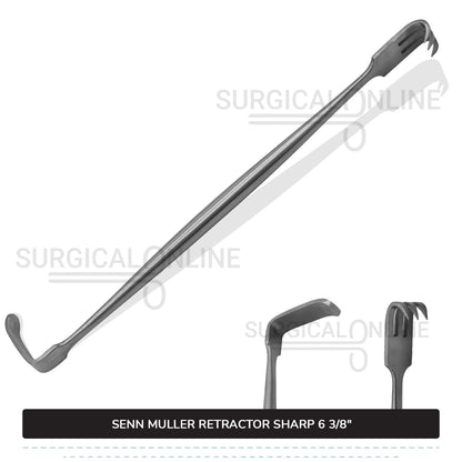 SENN Muller Retractor Sharp 6 3/8"