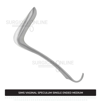 Sims Vaginal Speculum Medium 1 1/4" (3.2 cm) x 3" (7.6 cm) Single-Ended OB/GYN Instruments