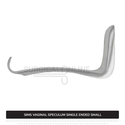 Sims Vaginal Speculum Small 1 1/16" (2.7 cm) x 2 1/2" (6.4 cm) Single-Ended OB/GYN Instruments